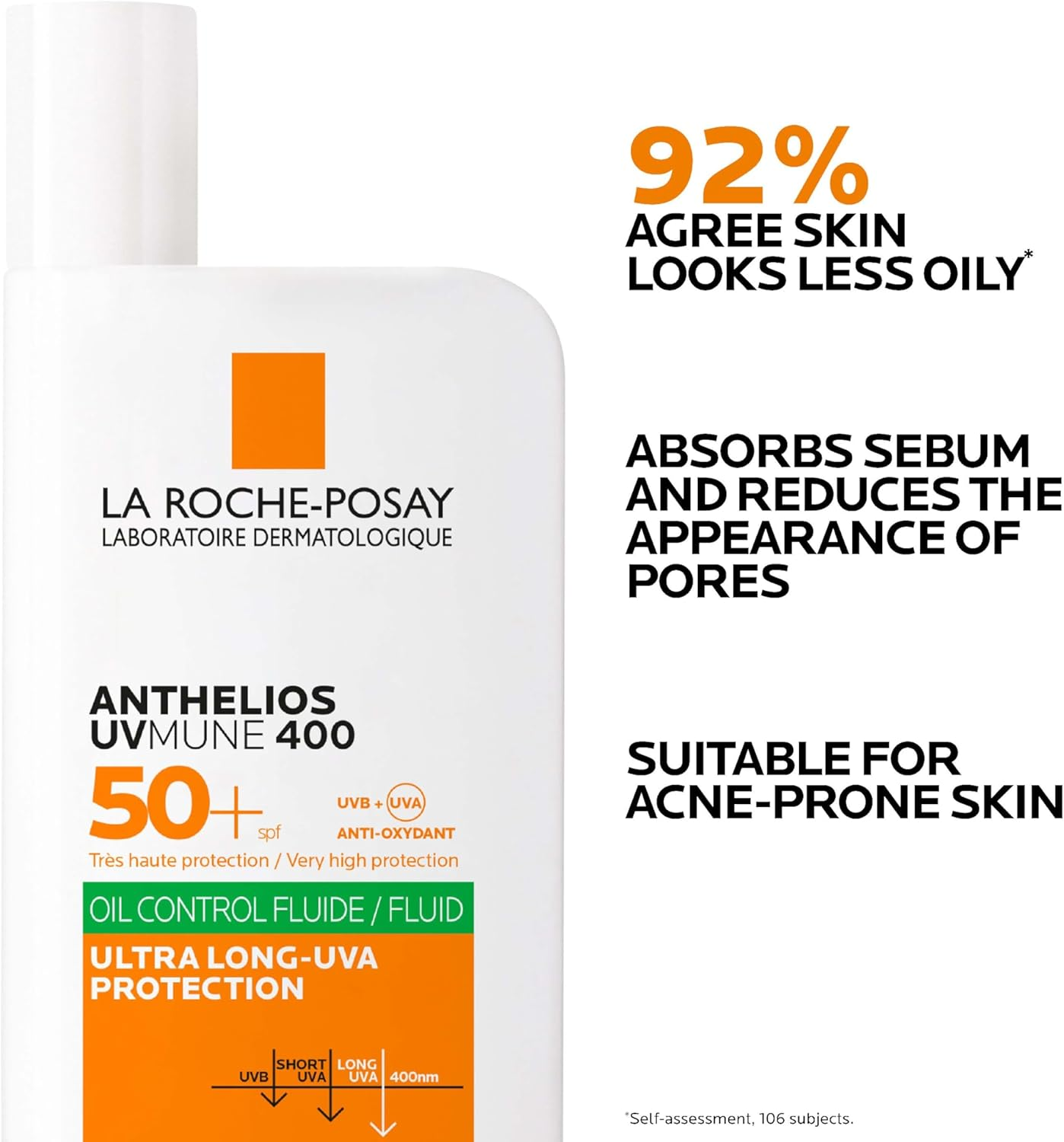 LA ROCHE-POSAY Anthelios UVMune 400 Oil Control Invisible Fluid SPF50+ 50mL